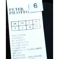 Peter Pilotto Kleid aus Baumwolle in Schwarz