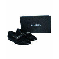 Chanel Slipper/Ballerinas aus Leder in Schwarz