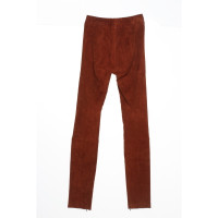 The Row Trousers Leather in Brown