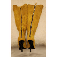 Casadei Boots Fur in Yellow