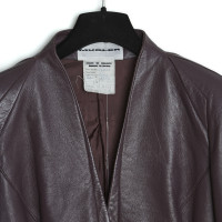 Mugler Jacket/Coat Leather in Violet