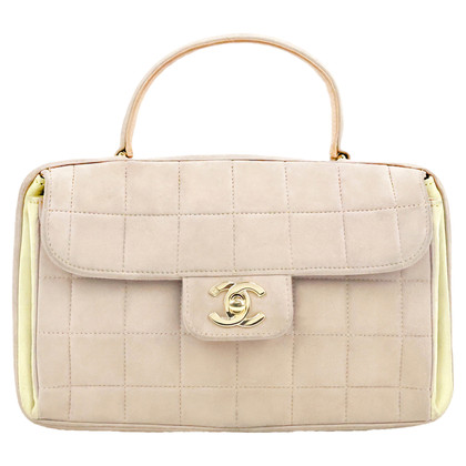 Chanel Coco Handle Bag in Pelle verniciata in Beige
