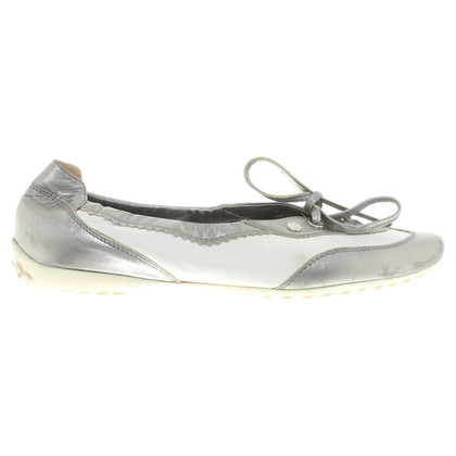 Tod's Lace-up shoes in white / silver