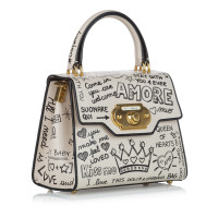 Dolce & Gabbana Welcome Schoulder Bag en Cuir en Beige