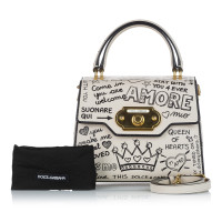 Dolce & Gabbana Welcome Schoulder Bag en Cuir en Beige