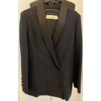 Christian Dior Anzug aus Seide in Schwarz
