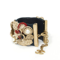 Chanel Bracelet en Cuir en Doré