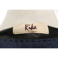Rika Jacke/Mantel aus Leder in Schwarz