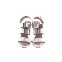 Dune London Sandals Patent leather in Silvery