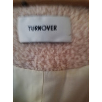 Turnover Jas/Mantel Wol in Roze