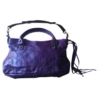 Balenciaga First Bag Leather in Violet