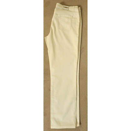 Trussardi Paire de Pantalon en Coton en Blanc