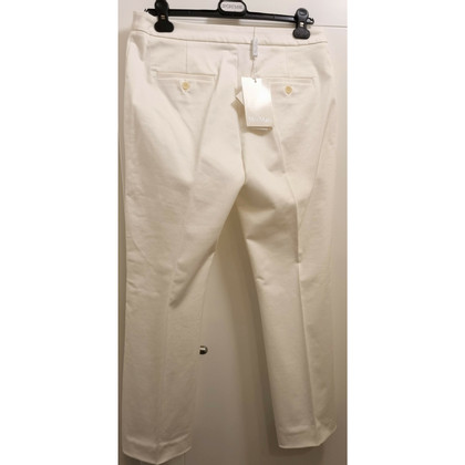 Max Mara Paire de Pantalon en Coton en Blanc