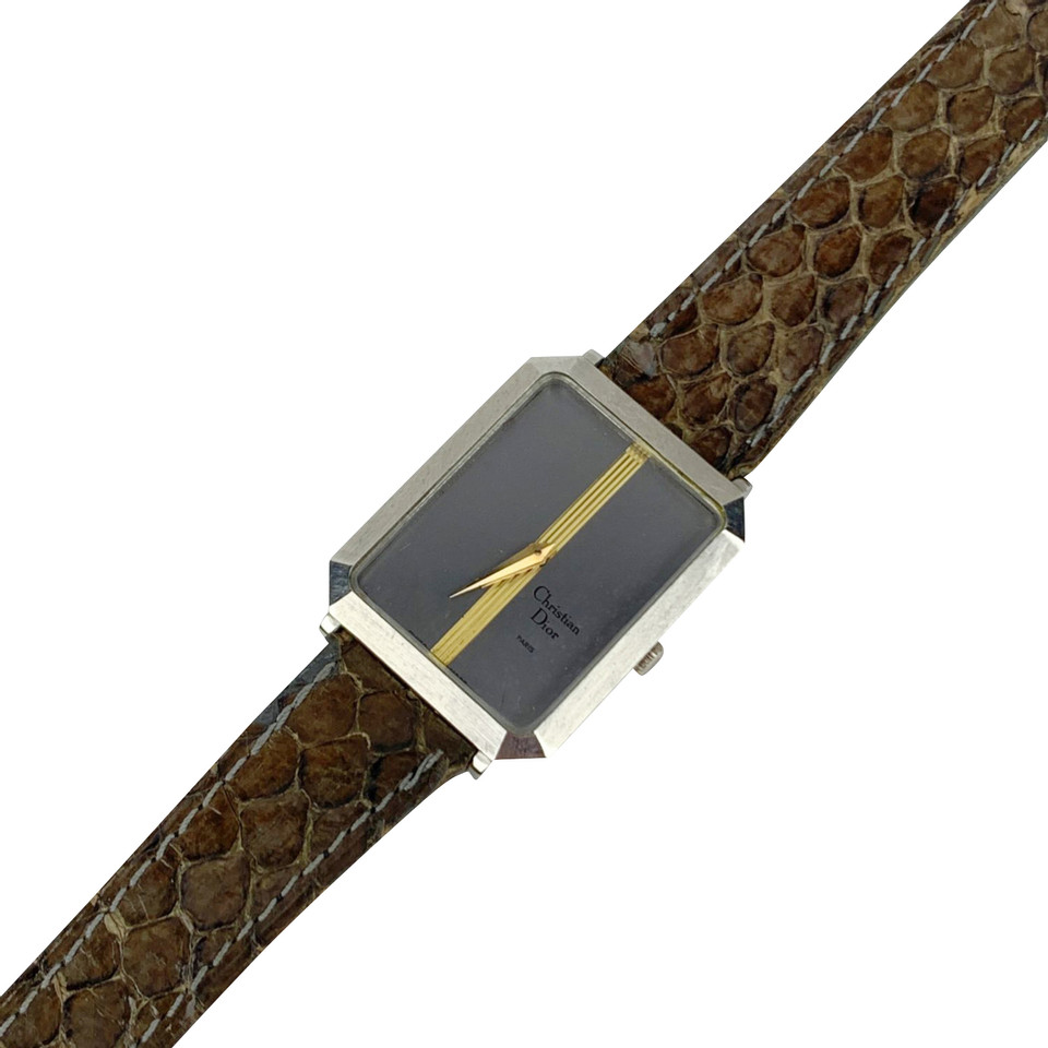 Christian Dior Montre-bracelet en Acier en Marron