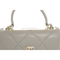 Chanel Bowling Bag aus Leder in Grau