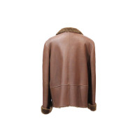 Chanel Jacket/Coat Leather in Brown