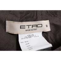 Etro Trousers Silk in Khaki
