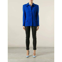 Gianni Versace Jacket/Coat Wool in Blue