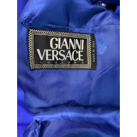 Gianni Versace Jacke/Mantel aus Wolle in Blau