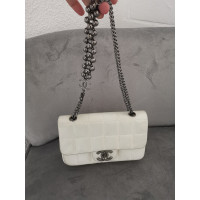 Chanel Classic Flap Bag Mini Rectangle Zijde in Crème