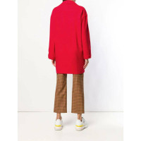 Fendi Jacke/Mantel aus Wolle in Rot