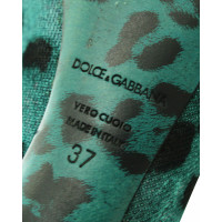 Dolce & Gabbana Sandalen aus Jeansstoff in Türkis