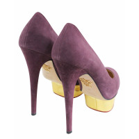 Charlotte Olympia Sandali in Pelle scamosciata in Viola