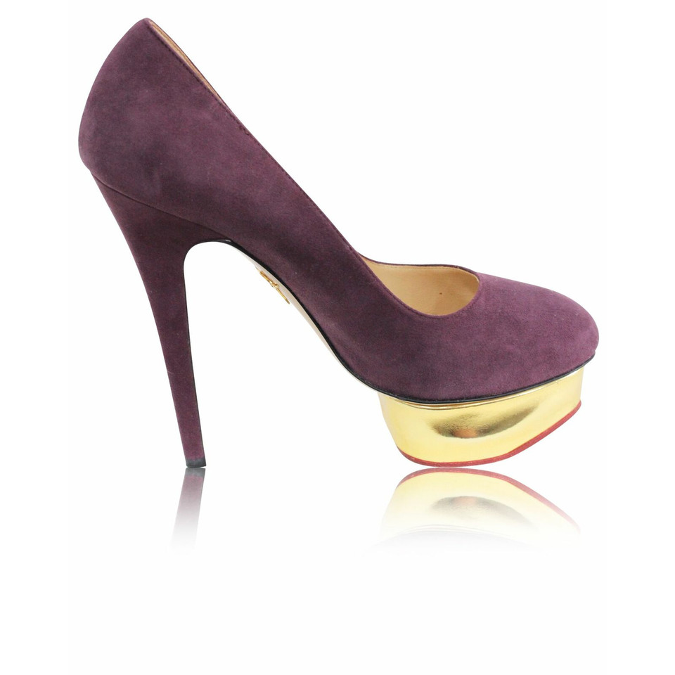 Charlotte Olympia Sandali in Pelle scamosciata in Viola