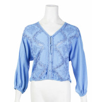 Alice + Olivia Top Linen in Blue