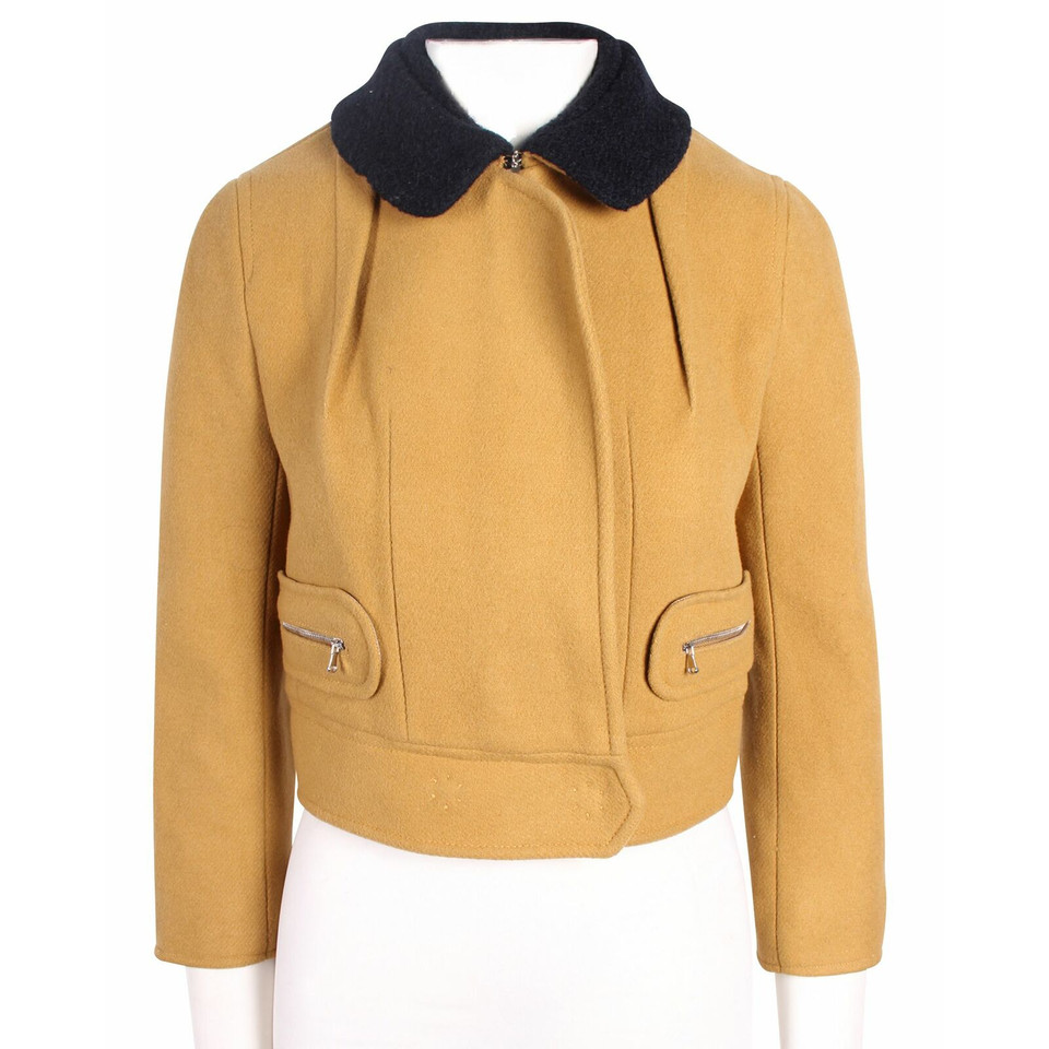 Carven Jacket/Coat Wool in Brown