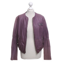 St. Emile Lavender leather jacket in used look