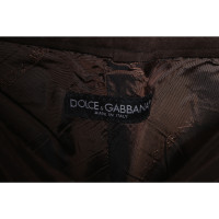 Dolce & Gabbana Paire de Pantalon en Cuir en Marron