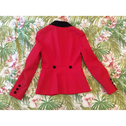 Moschino Cheap And Chic Jacke/Mantel aus Baumwolle in Rot
