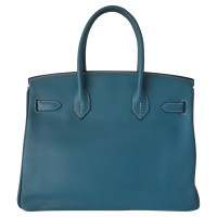 Hermès Birkin Bag 30 aus Leder in Blau