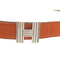 Hermès H Constance Gürtel aus Leder in Orange