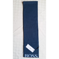 Hugo Boss Echarpe/Foulard en Coton en Bleu