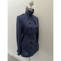 Burberry Jacke/Mantel aus Leinen in Blau