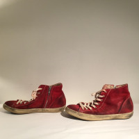 Leather Crown Trainers Suede in Red