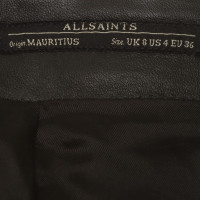 All Saints Leather skirt in black