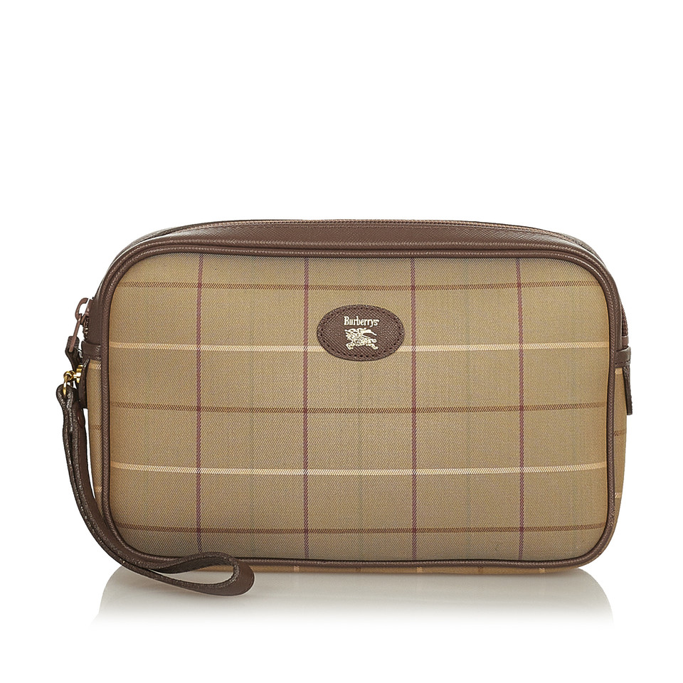 Burberry Tasje/Portemonnee Canvas in Bruin