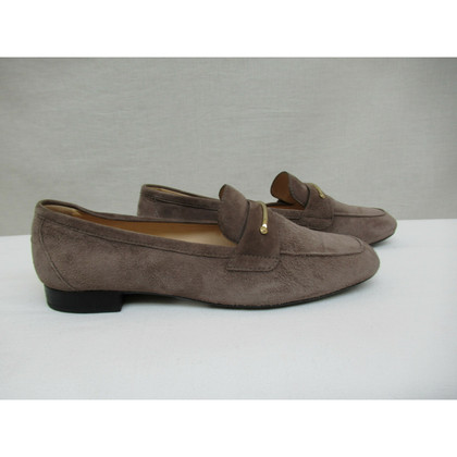 Tod's Slippers/Ballerina's Leer in Taupe