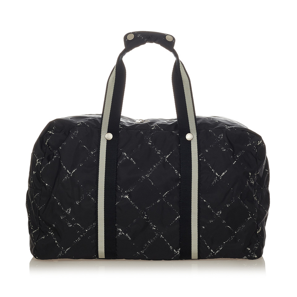 Chanel Travel bag Cotton in Black