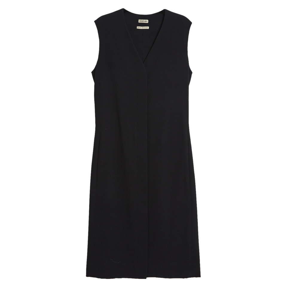 Hermès Kleid aus Wolle in Schwarz