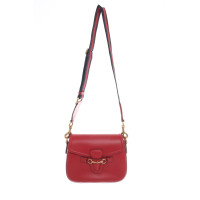 Gucci 1955 Horsebit Shopping Bag aus Leder in Rot