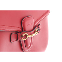 Gucci 1955 Horsebit Shopping Bag aus Leder in Rot