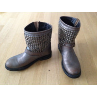 Ash Ankle boots Leather in Silvery