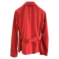 Prada Giacca/Cappotto in Pelle scamosciata in Rosso