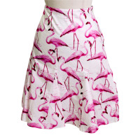 Blumarine A-lijn rok met Flamingo 's 