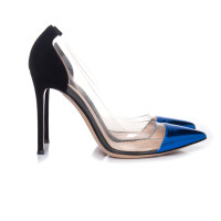 Gianvito Rossi Pumps/Peeptoes aus Leder in Blau