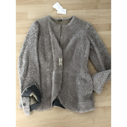 Brunello Cucinelli Giacca/Cappotto in Pelliccia in Beige